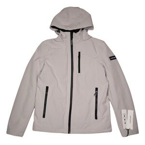 Calvin Klein Jacket NWT $225 Hooded Water Resistance Fleece Lined Mens S/P Gray